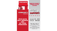 Come support MCNLL at Five Guys!